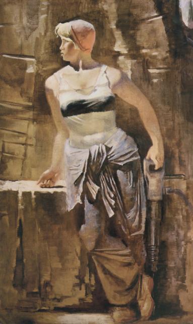 Самохвалов А.Н. Метростроевка со сверлом. 1937 Самохвалов А.Н. Метростроевка со сверлом. 1937